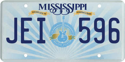 MS license plate JEI596