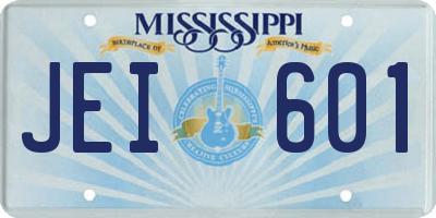 MS license plate JEI601