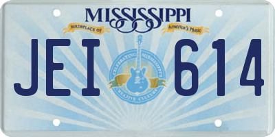 MS license plate JEI614