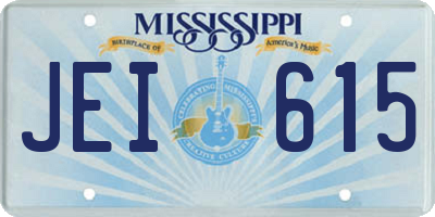 MS license plate JEI615