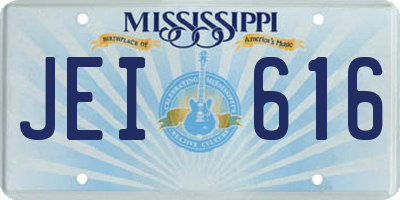 MS license plate JEI616