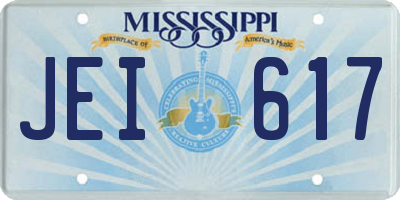 MS license plate JEI617