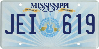 MS license plate JEI619