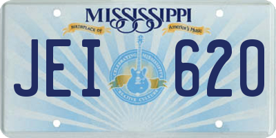 MS license plate JEI620