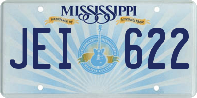 MS license plate JEI622