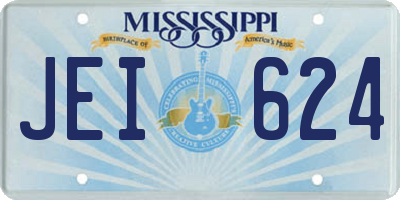 MS license plate JEI624