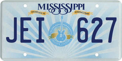 MS license plate JEI627