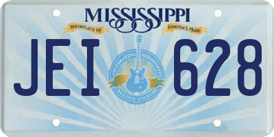 MS license plate JEI628