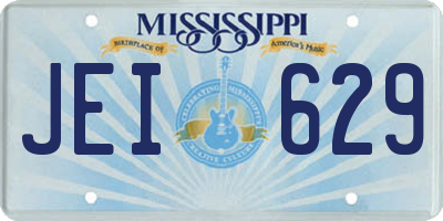 MS license plate JEI629