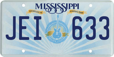 MS license plate JEI633