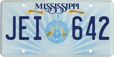 MS license plate JEI642
