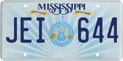 MS license plate JEI644
