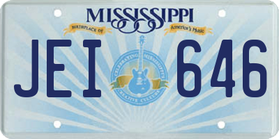 MS license plate JEI646