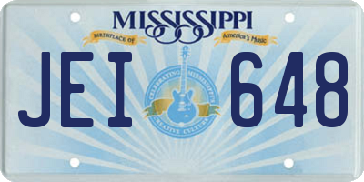 MS license plate JEI648