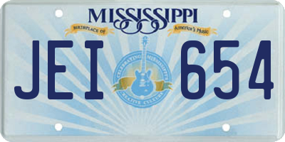 MS license plate JEI654