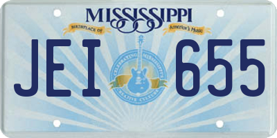 MS license plate JEI655