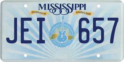 MS license plate JEI657