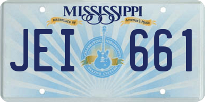 MS license plate JEI661