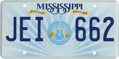 MS license plate JEI662