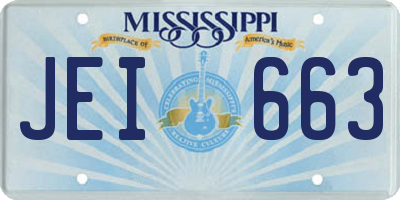 MS license plate JEI663