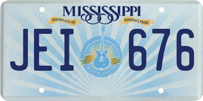 MS license plate JEI676