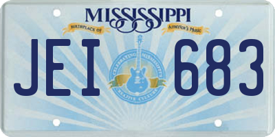 MS license plate JEI683