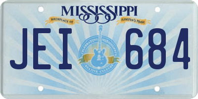 MS license plate JEI684