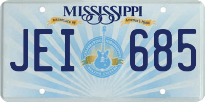 MS license plate JEI685
