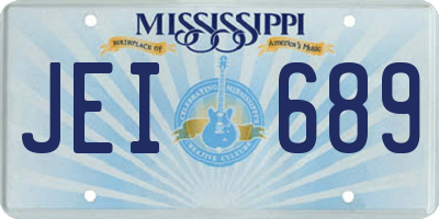 MS license plate JEI689