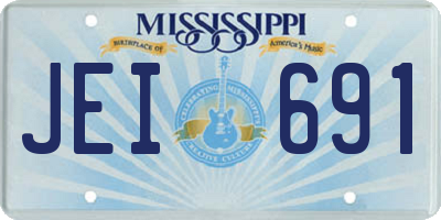 MS license plate JEI691