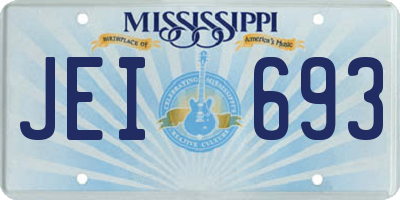 MS license plate JEI693
