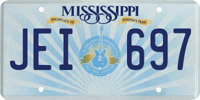 MS license plate JEI697