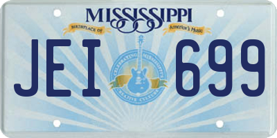 MS license plate JEI699