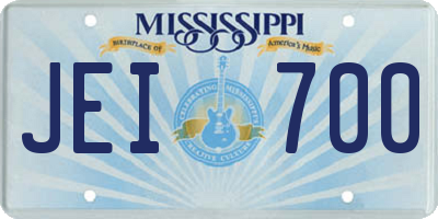MS license plate JEI700