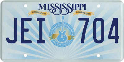 MS license plate JEI704