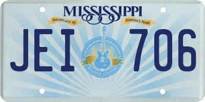 MS license plate JEI706