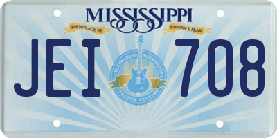 MS license plate JEI708