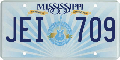 MS license plate JEI709
