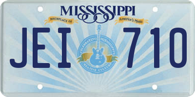 MS license plate JEI710