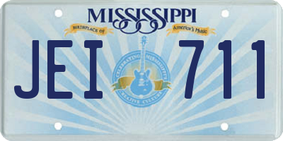 MS license plate JEI711