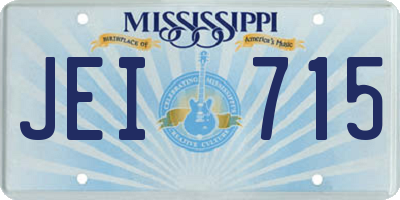 MS license plate JEI715