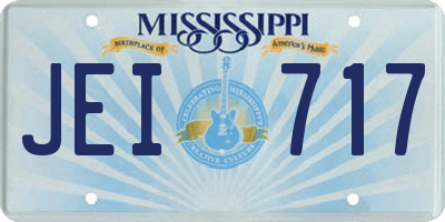 MS license plate JEI717