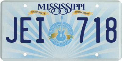 MS license plate JEI718