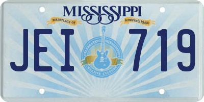 MS license plate JEI719