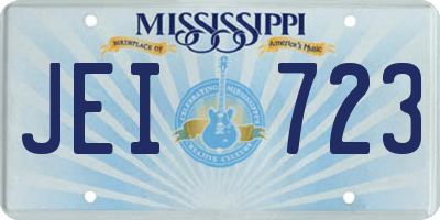 MS license plate JEI723
