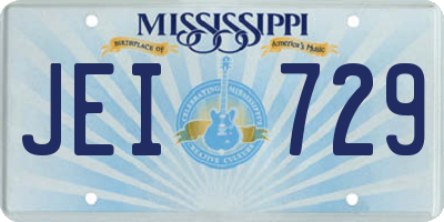 MS license plate JEI729