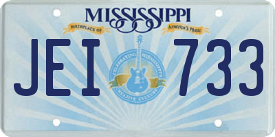 MS license plate JEI733