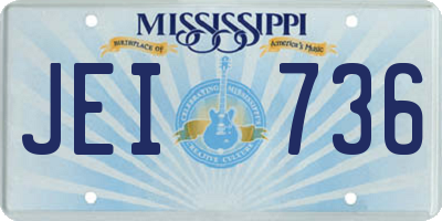 MS license plate JEI736