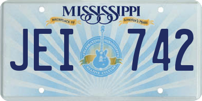 MS license plate JEI742