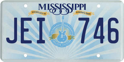 MS license plate JEI746
